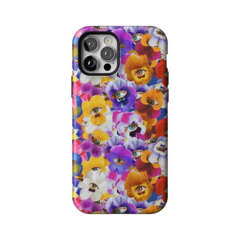 Pansy Eye Floral Tough Phone Case for iPhone 12 Pro
