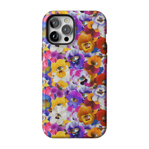 Pansy Eye Floral Tough Phone Case for iPhone 12 Pro Max