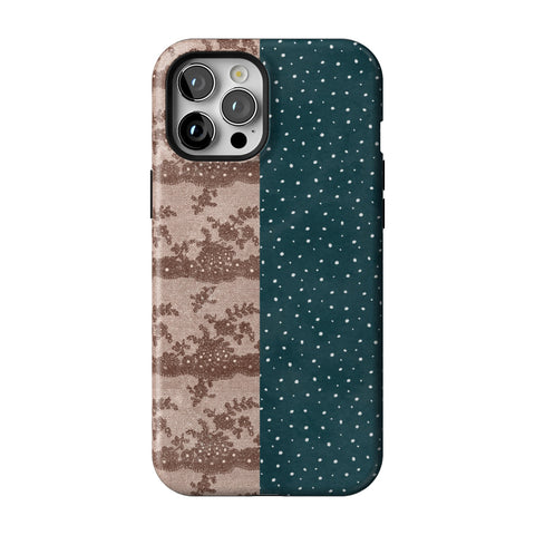 Lace & Tiny Dots Split Tough Phone Case for iPhone 12 Pro Max