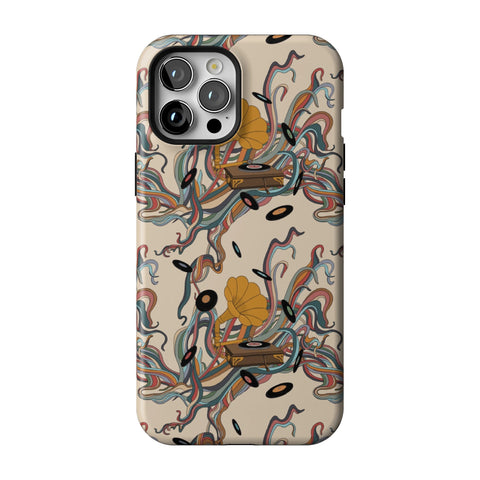 Art Nouveau Vinyl Record Player Tough Phone Case for iPhone 12 Pro Max