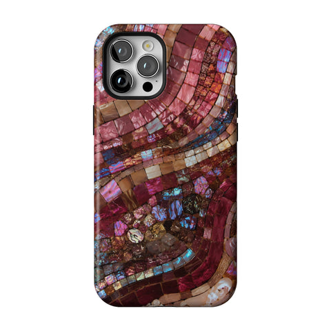 Garnet Stained Glass Print Tough Phone Case for iPhone 12 Pro Max