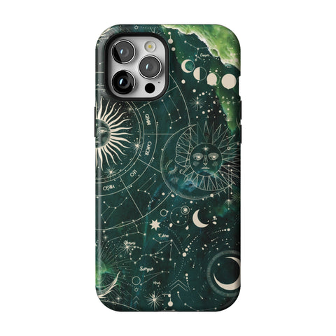 Green Marble Zodiac Tough Phone Case for iPhone 12 Pro Max