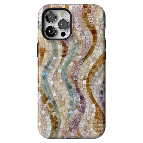 Seashell Mosaic Print Tough Phone Case for iPhone 12 Pro Max