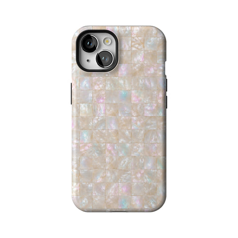 Opal Mother of Pearl Tile Print Tough Phone Case for iPhone 13
