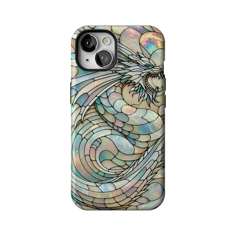 Year of the Dragon Stained Glass Illusion Tough Phone Case for iPhone 13