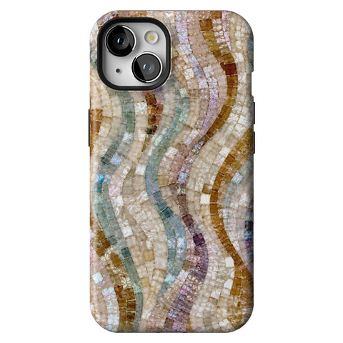 Seashell Mosaic Print Tough Phone Case for iPhone 13