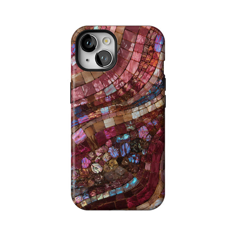 Garnet Stained Glass Print Tough Phone Case for iPhone 13