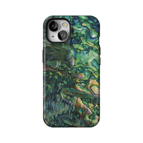 Green Abalone Shell Tough Phone Case for iPhone 13