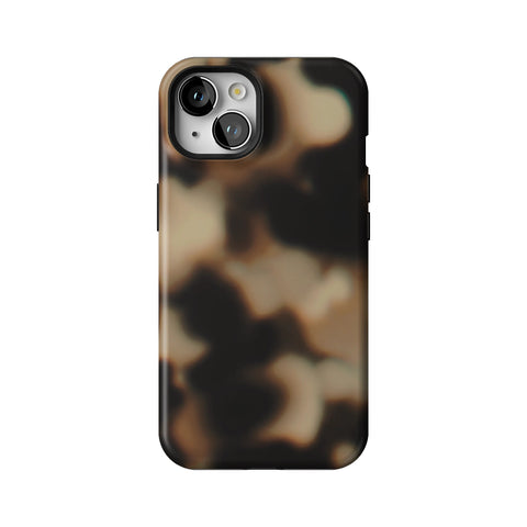 Creamy Tortoise Shell Tough Phone Case for iPhone 13