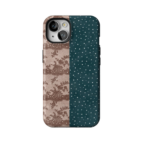 Lace & Tiny Dots Split Tough Phone Case for iPhone 13