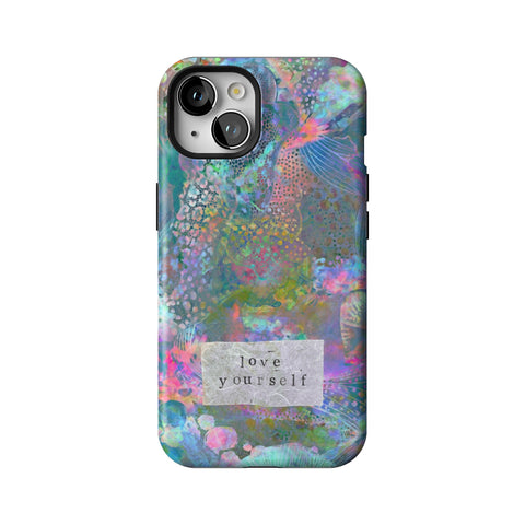 Love Yourself Pastel Abstract Art Tough Phone Case for iPhone 13