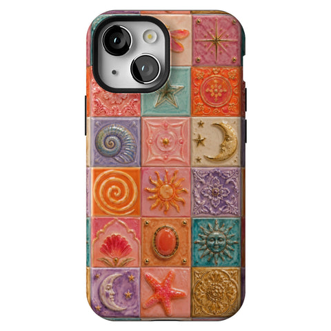Nautical Whimsy Tiles Tough Phone Case for iPhone 13 Mini