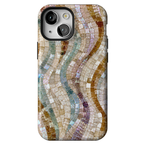 Seashell Mosaic Print Tough Phone Case for iPhone 13 Mini