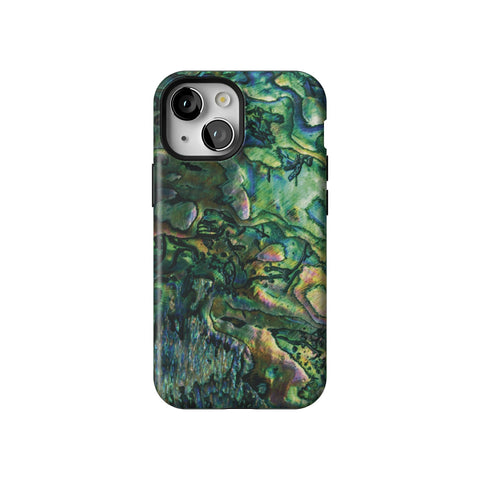 Green Abalone Shell Tough Phone Case for iPhone 13 Mini