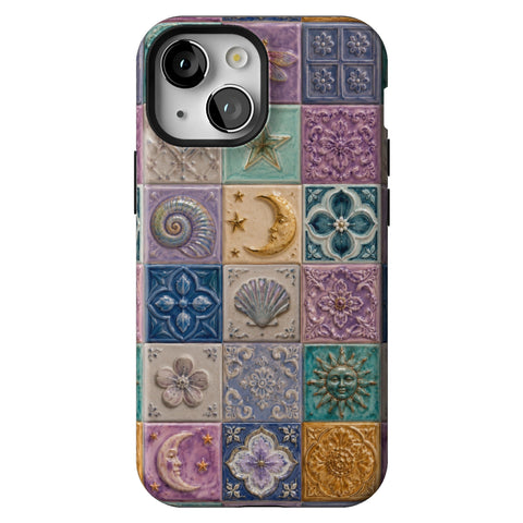 Mermaid Whimsy Tiles Tough Phone Case for iPhone 13 Mini