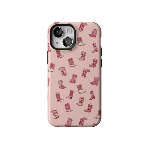 Pink Cowgirl Boots Tough Phone Case for iPhone 13 Mini
