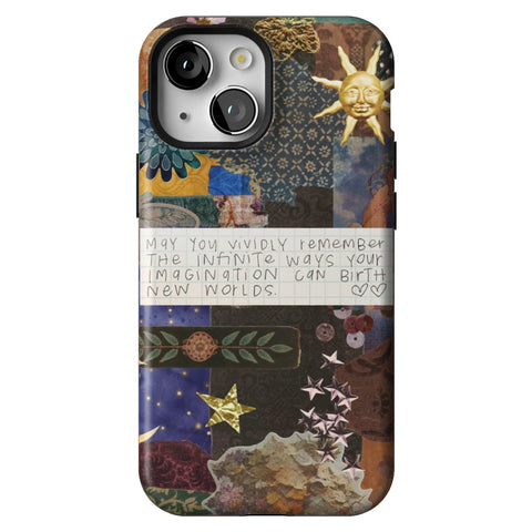 Whimsy Quote Collage Tough Phone Case for iPhone 13 Mini