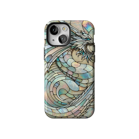 Year of the Dragon Stained Glass Illusion Tough Phone Case for iPhone 13 Mini