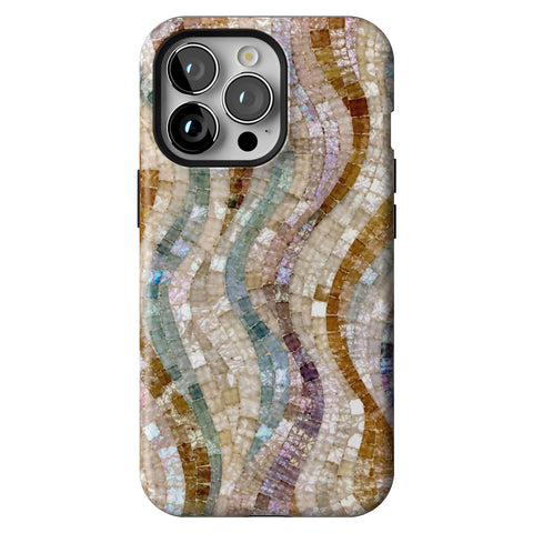 Seashell Mosaic Print Tough Phone Case for iPhone 13 Pro