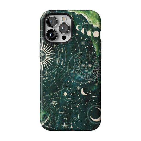 Green Marble Zodiac Tough Phone Case for iPhone 13 Pro Max