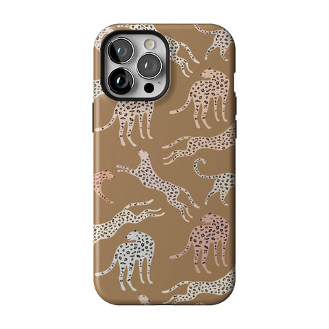 Trendy Cheetah Print Tough Phone Case for iPhone 13 Pro Max