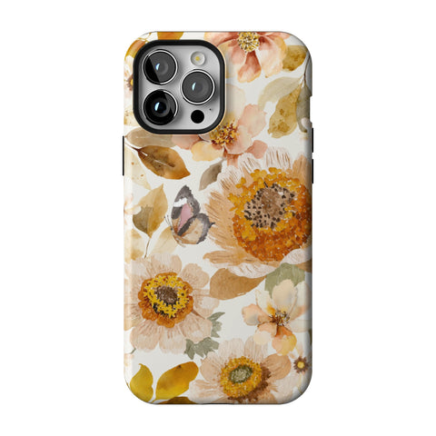 Rustic Boho Floral Tough Phone Case for iPhone 13 Pro Max