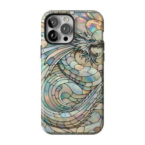 Year of the Dragon Stained Glass Illusion Tough Phone Case for iPhone 13 Pro Max