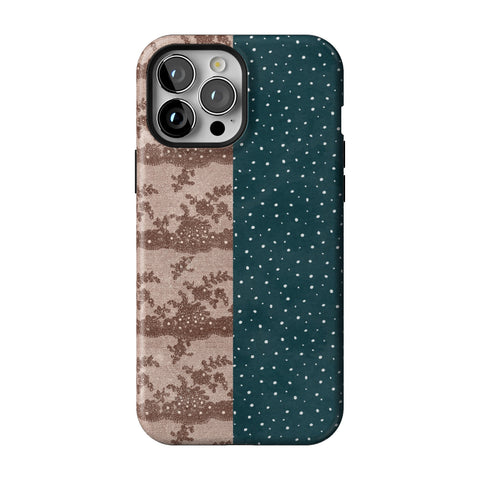 Lace & Tiny Dots Split Tough Phone Case for iPhone 13 Pro Max