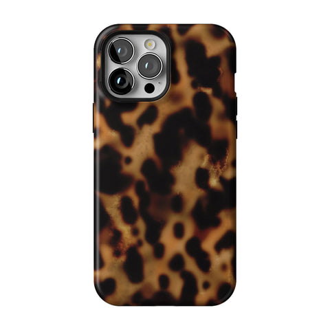 Grunge Tortoise Shell Print Tough Phone Case for iPhone 13 Pro Max