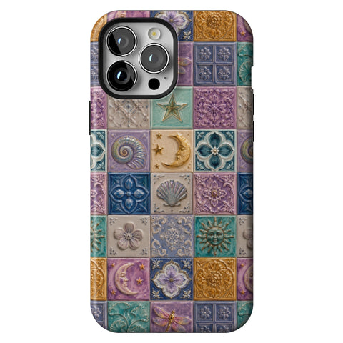 Mermaid Whimsy Tiles Tough Phone Case for iPhone 13 Pro Max