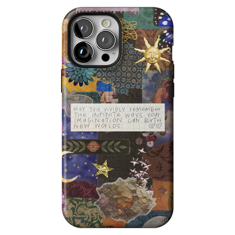 Whimsy Quote Collage Tough Phone Case for iPhone 13 Pro Max