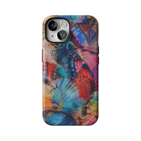 Colorful Butterfly Moth Wings Tough Phone Case for iPhone 14