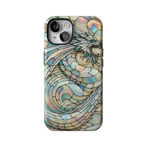 Year of the Dragon Stained Glass Illusion Tough Phone Case for iPhone 14