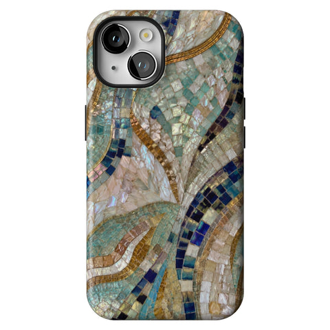 Sea Goddess Mosaic Print Tough Phone Case for iPhone 14