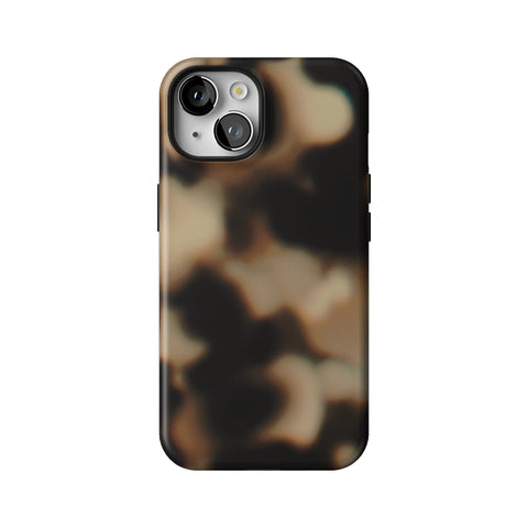 Creamy Tortoise Shell Tough Phone Case for iPhone 14