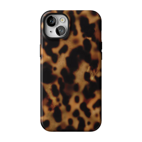 Grunge Tortoise Shell Print Tough Phone Case for iPhone 14 Plus