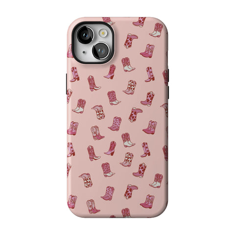 Pink Cowgirl Boots Tough Phone Case for iPhone 14 Plus