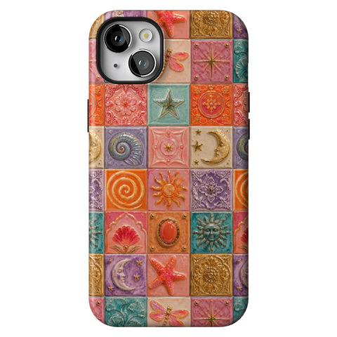 Nautical Whimsy Tiles Tough Phone Case for iPhone 14 Plus