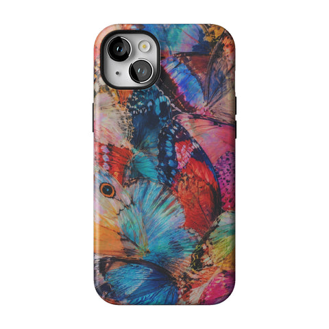 Colorful Butterfly Moth Wings Tough Phone Case for iPhone 14 Plus