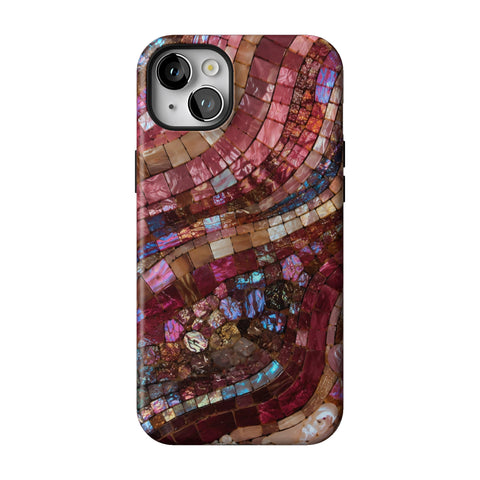 Garnet Stained Glass Print Tough Phone Case for iPhone 14 Plus