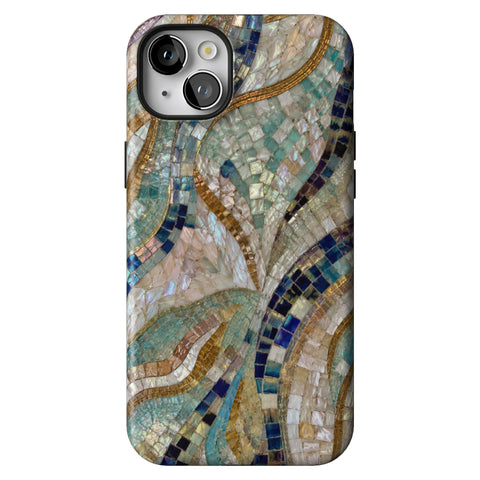 Sea Goddess Mosaic Print Tough Phone Case for iPhone 14 Plus