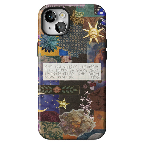 Whimsy Quote Collage Tough Phone Case for iPhone 14 Plus