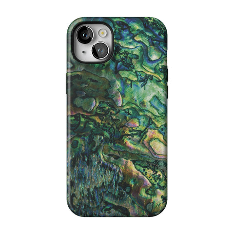 Green Abalone Shell Tough Phone Case for iPhone 14 Plus