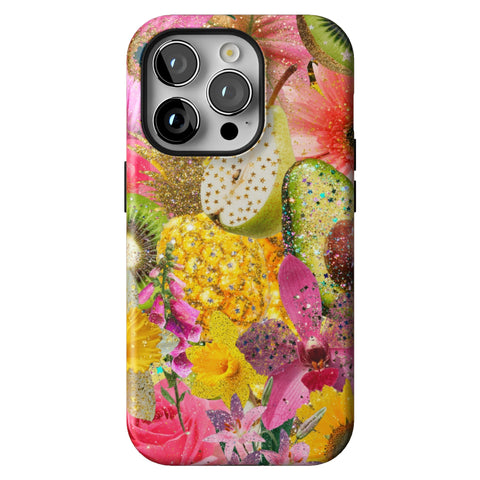 Tropical Fruit Floral Tough Phone Case for iPhone 14 Pro