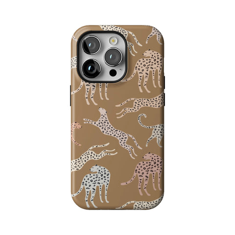 Trendy Cheetah Print Tough Phone Case for iPhone 14 Pro