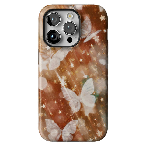 Terracotta Butterfly Tough Phone Case for iPhone 14 Pro