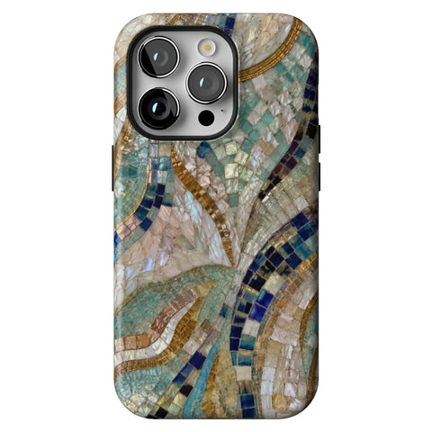 Sea Goddess Mosaic Print Tough Phone Case for iPhone 14 Pro