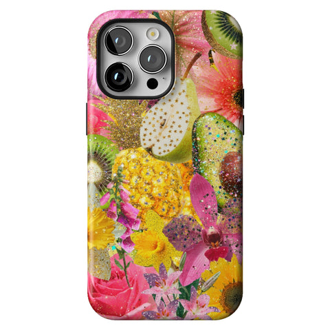Tropical Fruit Floral Tough Phone Case for iPhone 14 Pro Max