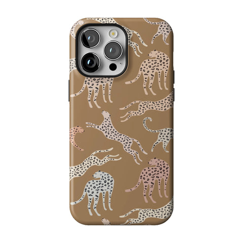 Trendy Cheetah Print Tough Phone Case for iPhone 14 Pro Max