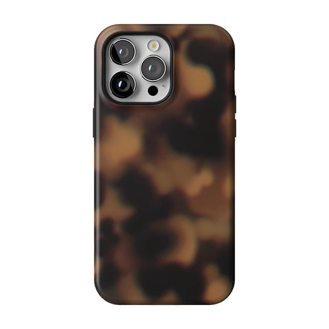 Classic Tortoise Shell Print Tough Phone Case for iPhone 14 Pro Max